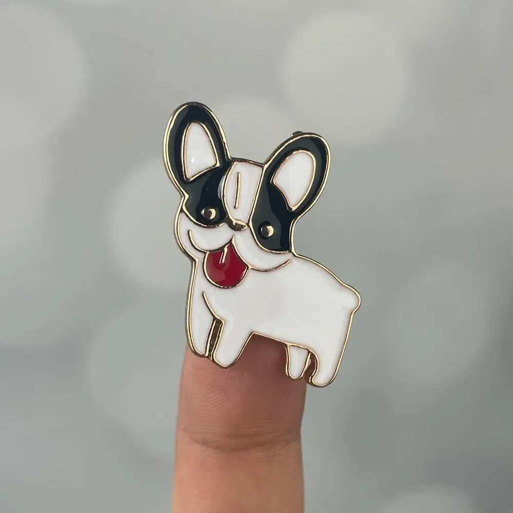 American Bulldog Enamel Pin/ Brooch Lapel